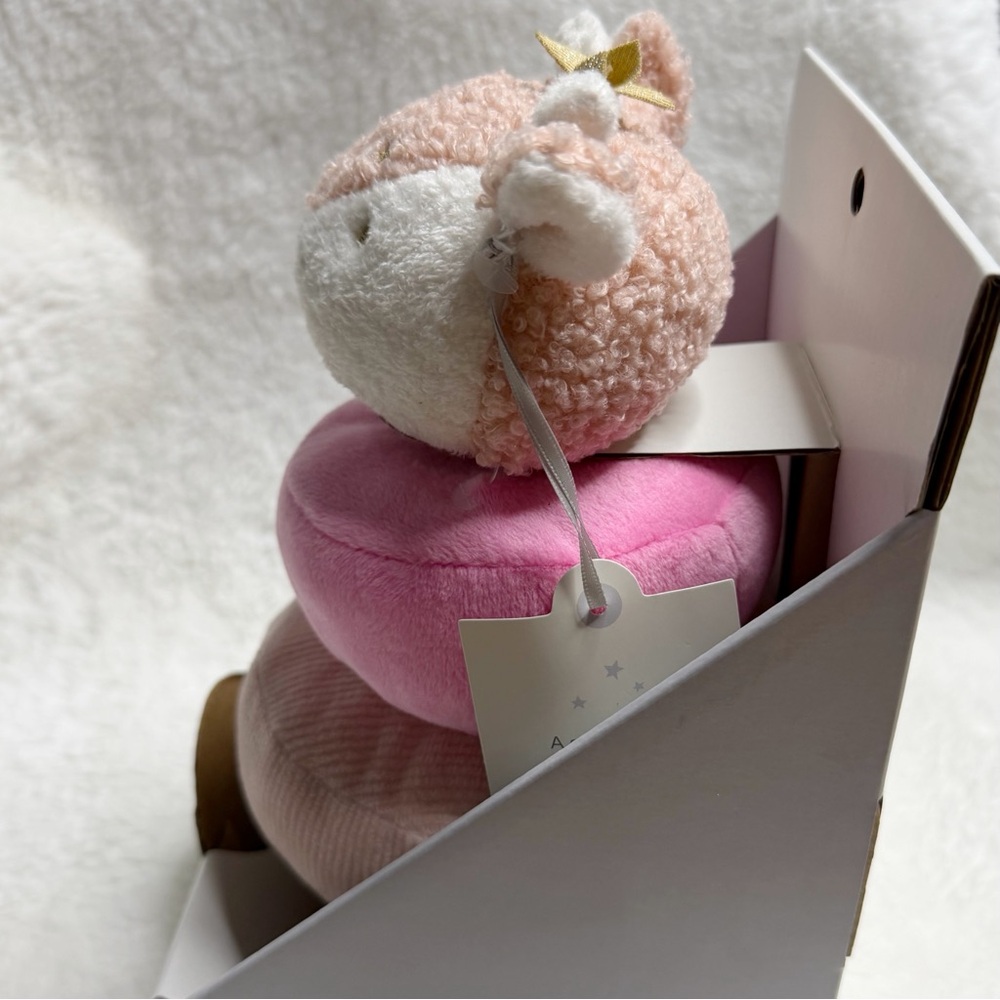 Cloud Island Pink Plush Baby Girls Deer Stacking Toy - Picture 4 of 6